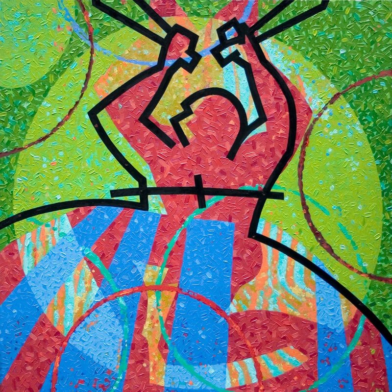 Abstract colorful figure art