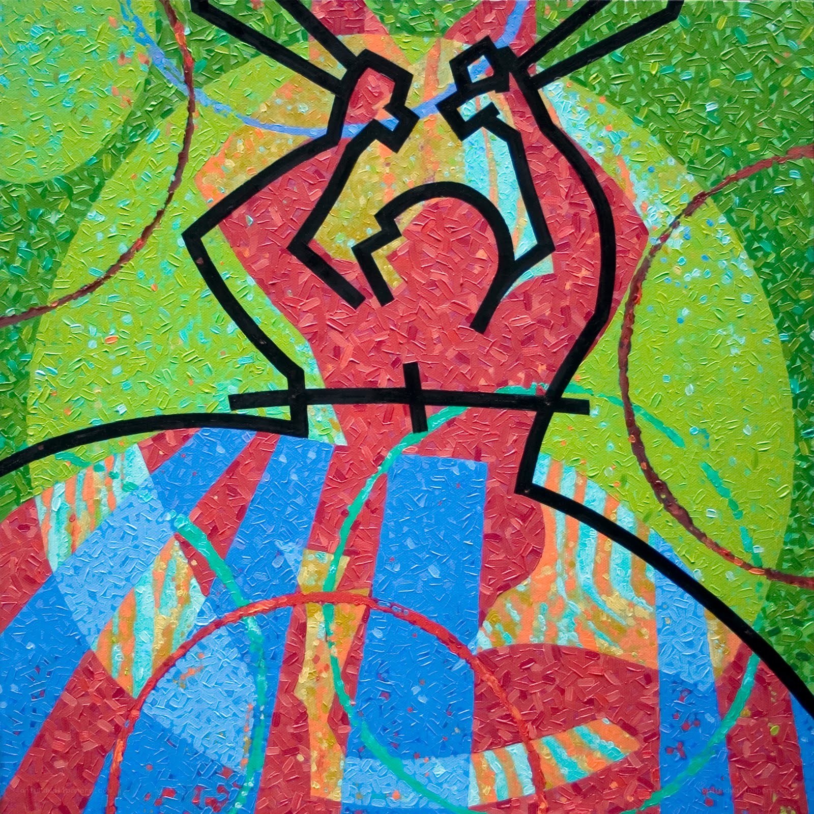 Abstract colorful figure art
