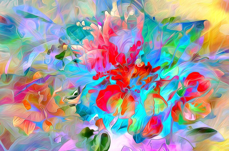 Abstract Colorful Flower