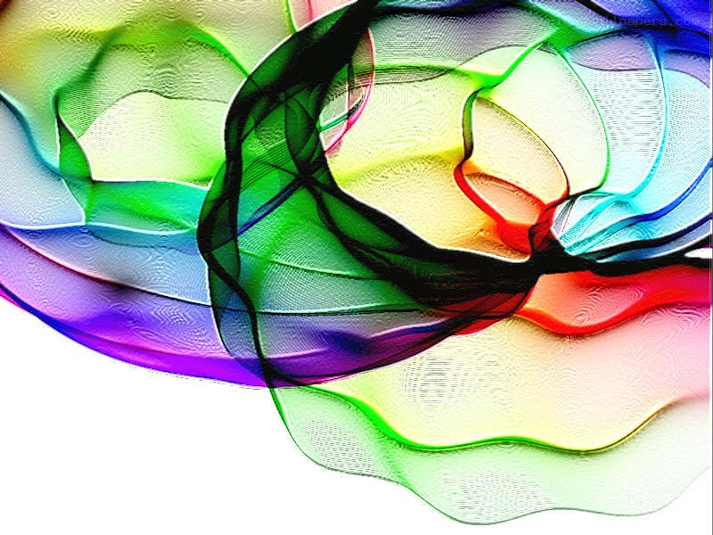Abstract colorful flowing shapes