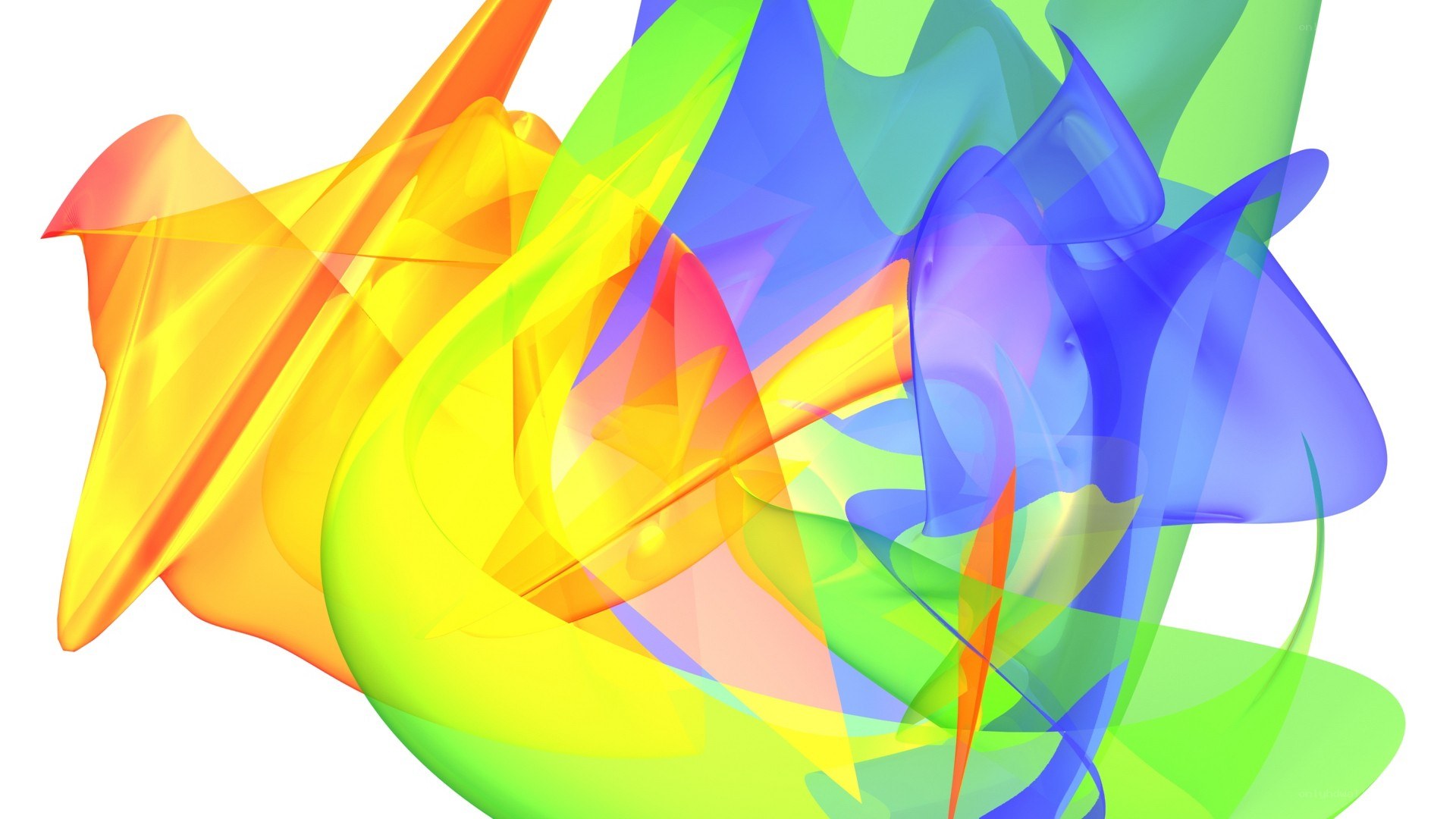 Abstract colorful flowing shapes