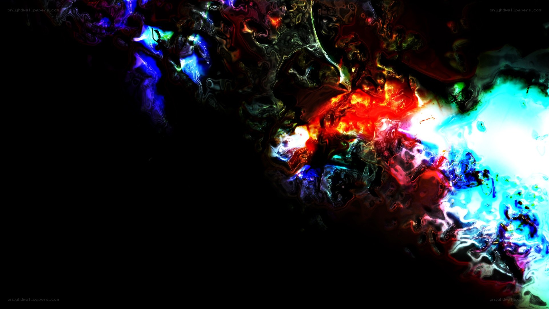 abstract colorful fluid art