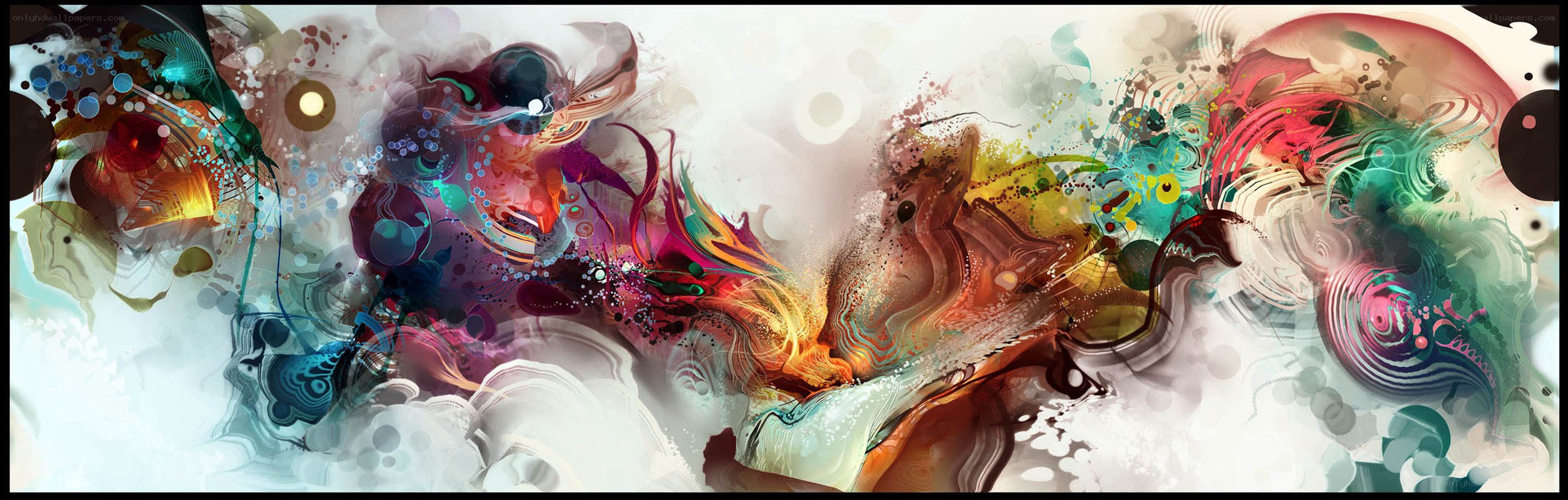 Abstract colorful fluid art