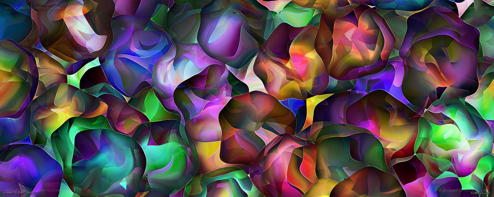 Abstract colorful fluid shapes