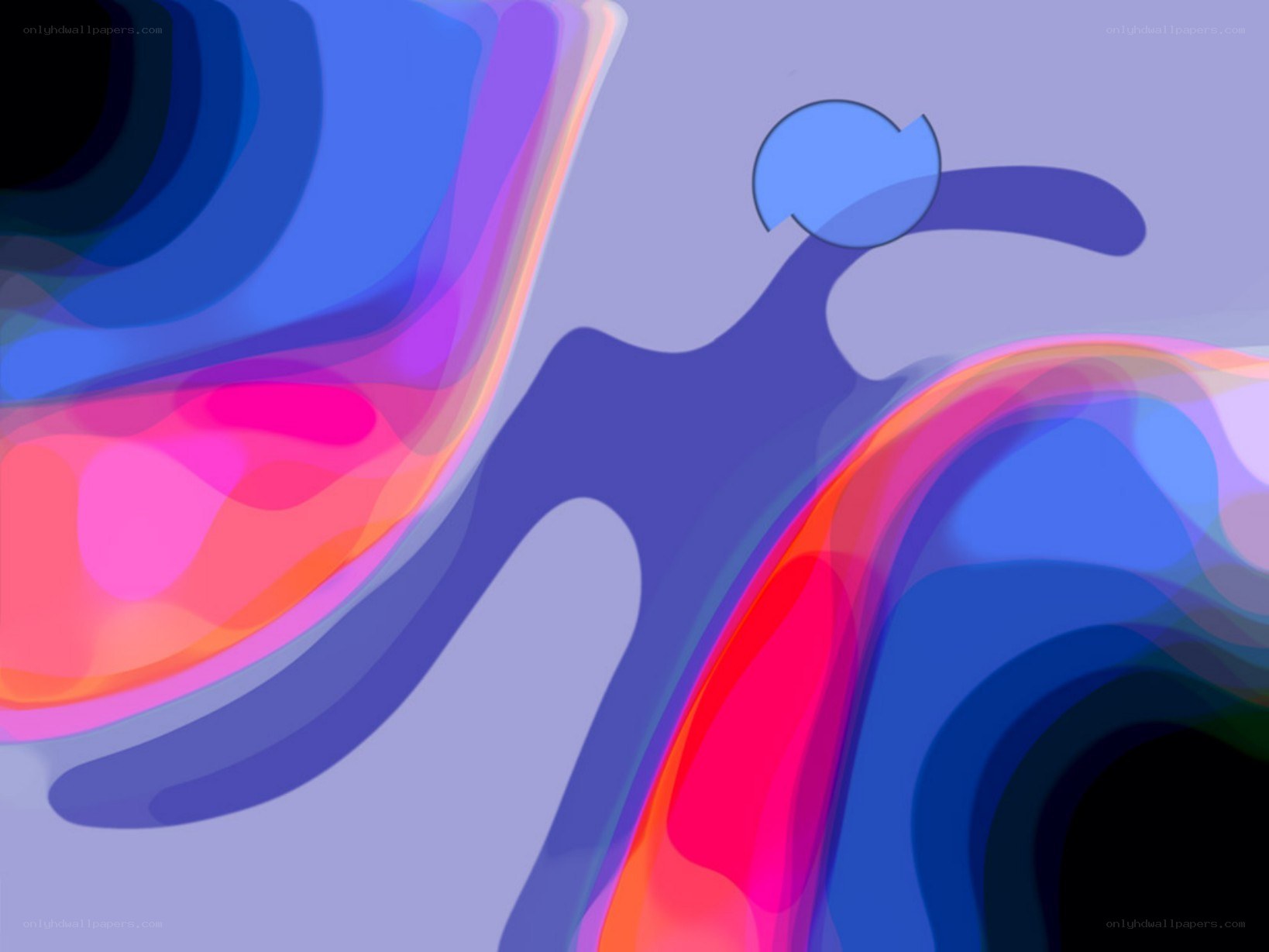 Abstract colorful fluid shapes