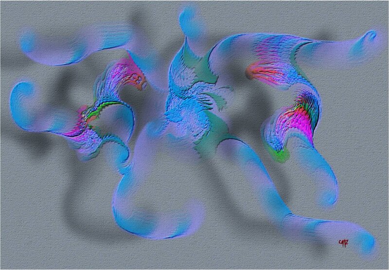 Abstract Colorful Forms — Blue