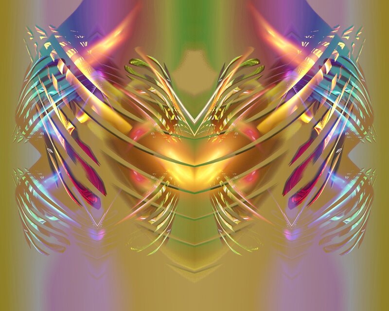 Abstract colorful fractal design