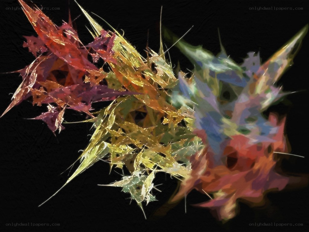 Abstract colorful fractal explosion