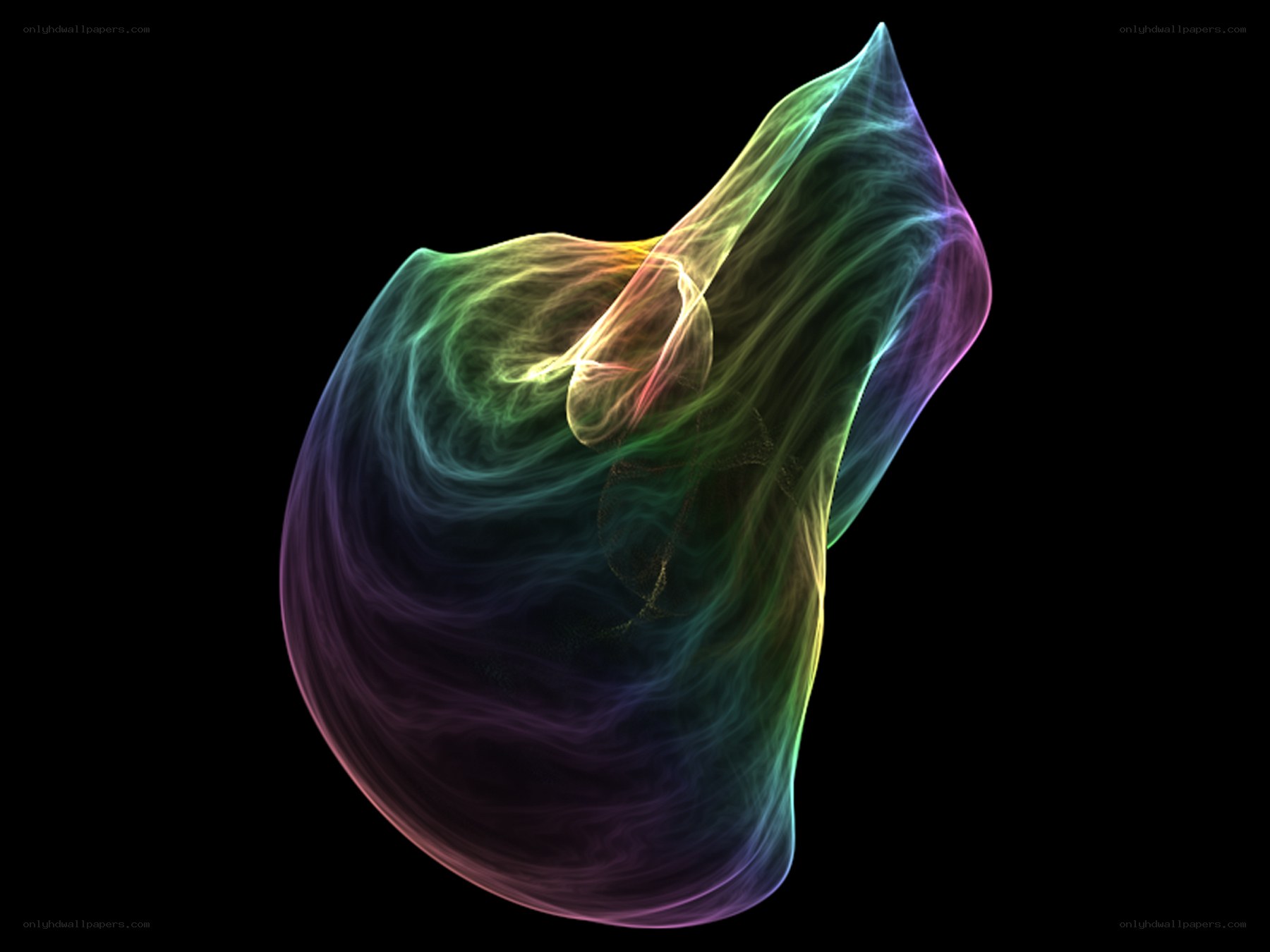 Abstract colorful fractal form