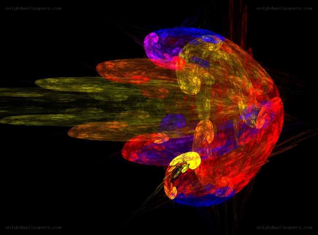 Abstract colorful fractal form