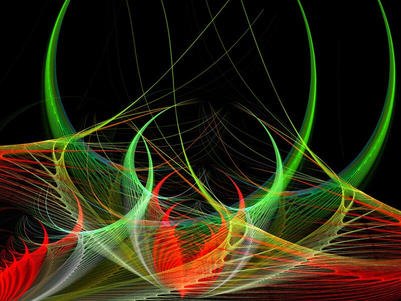 Abstract colorful fractal lines