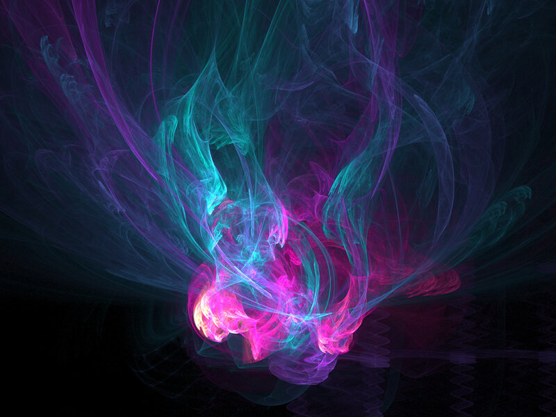 Abstract colorful fractal smoke