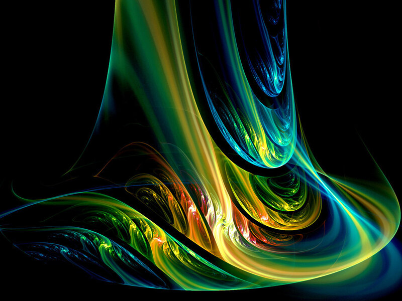 Abstract colorful fractal swirl