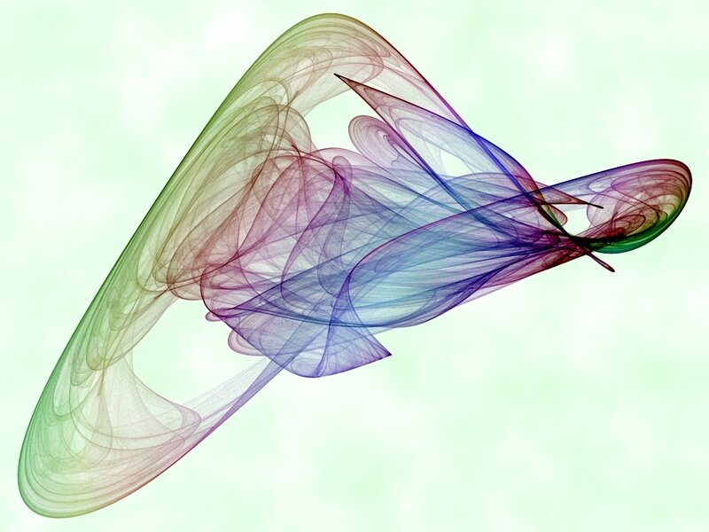 Abstract colorful fractal swirl