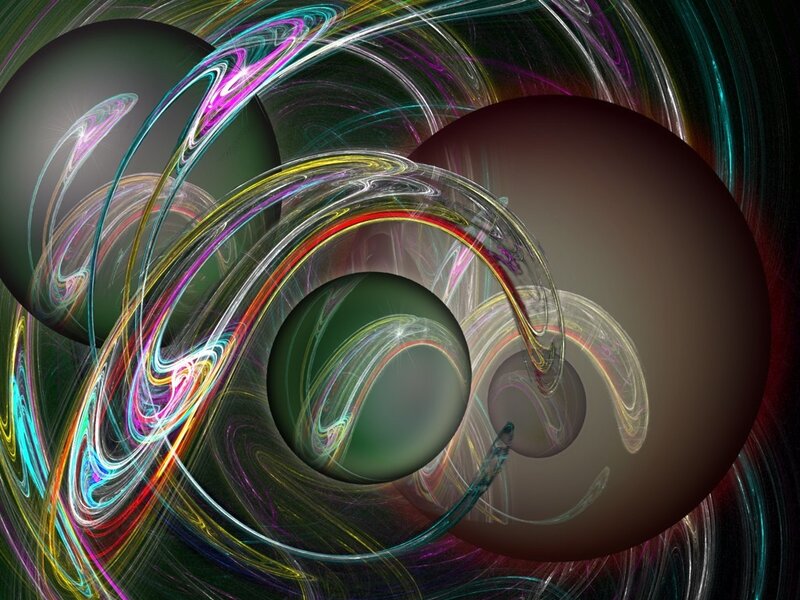 Abstract colorful fractal swirls