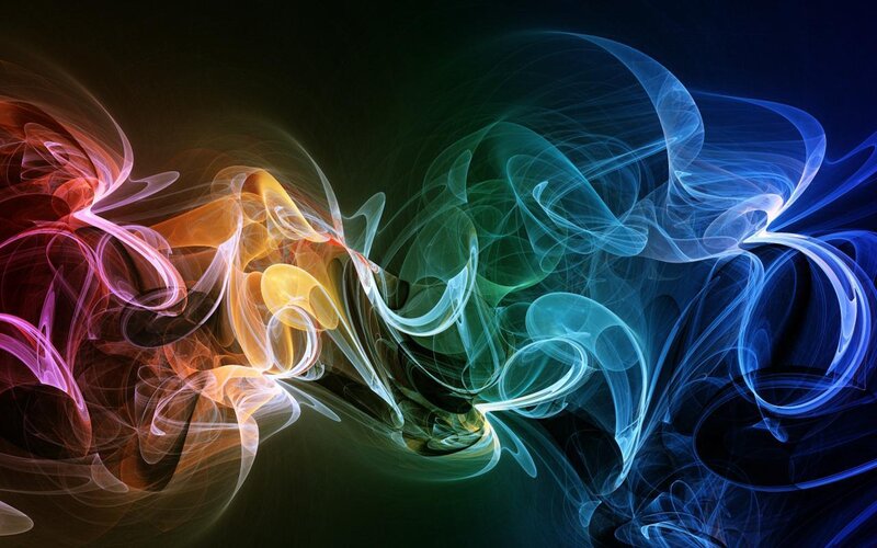 Abstract colorful fractal swirls