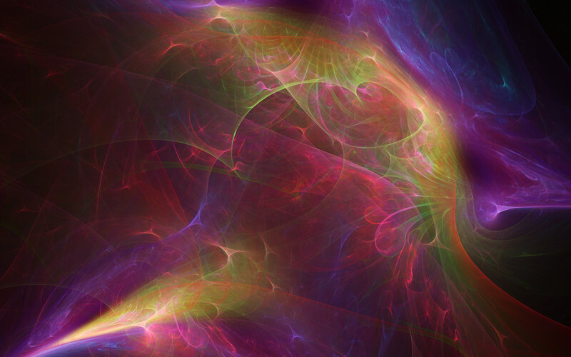 Abstract colorful fractal swirls