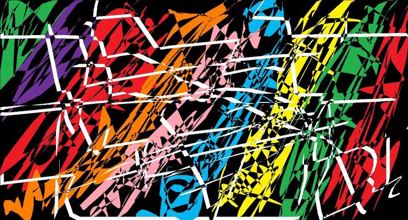 Abstract colorful geometric art