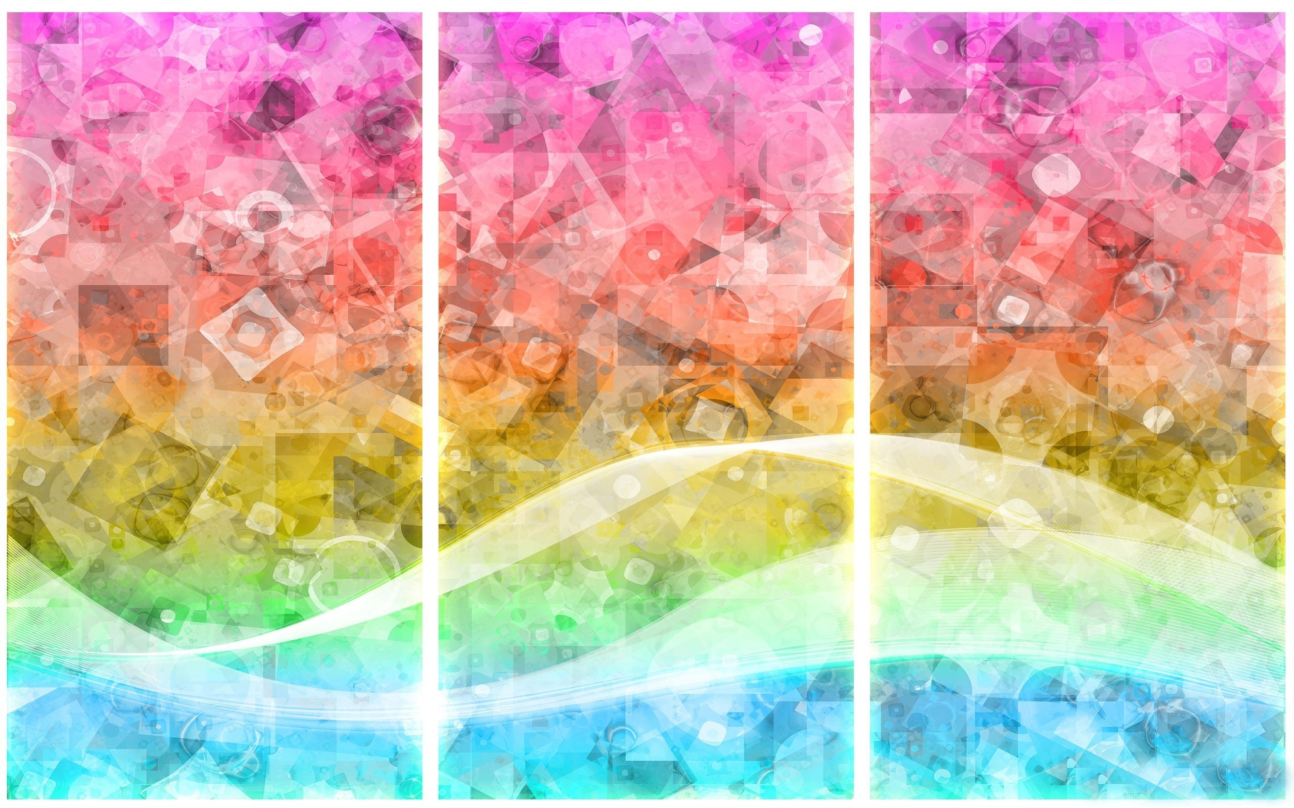 Abstract colorful geometric panels