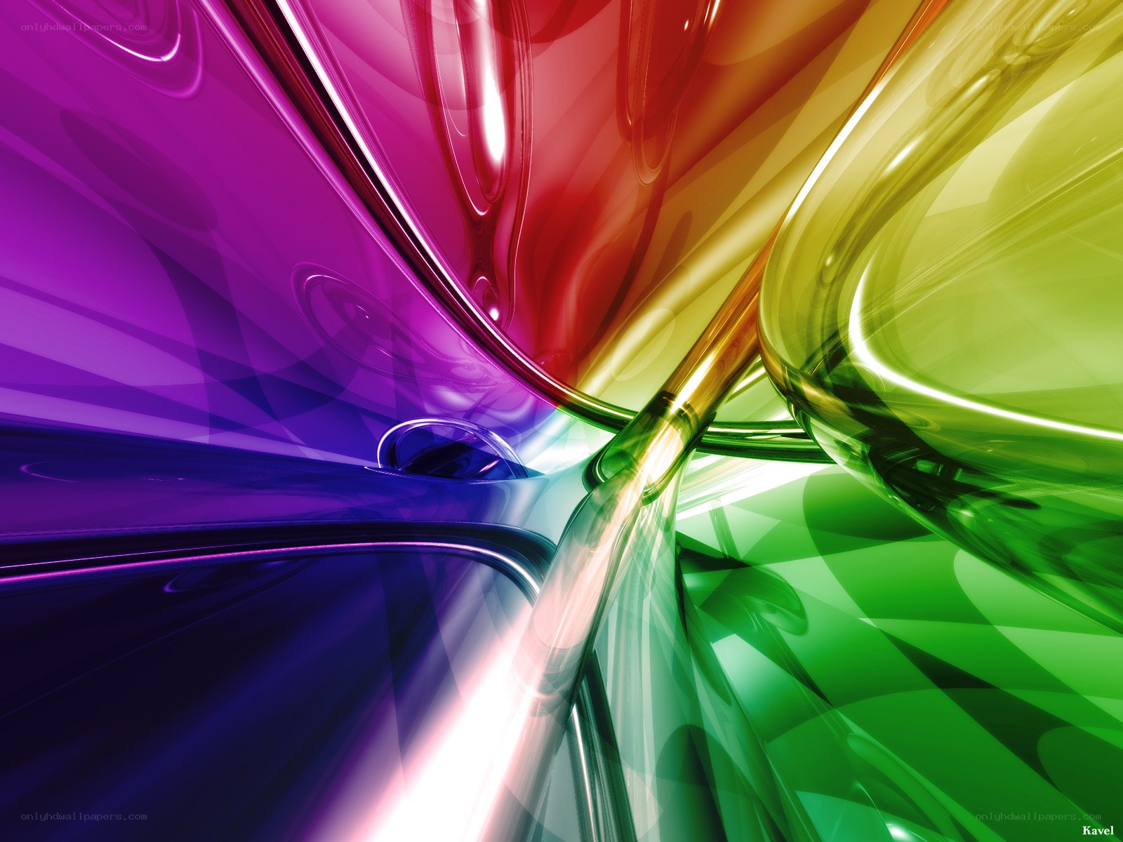 Abstract colorful glass design