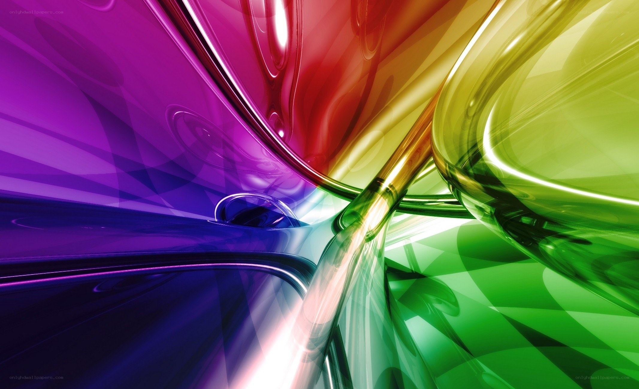 Abstract colorful glass swirl
