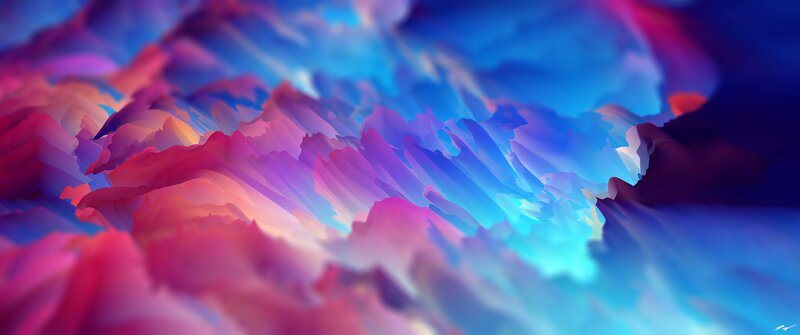 Abstract Colorful Landscape — Blue