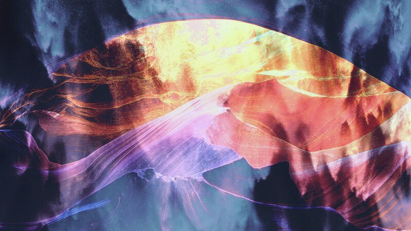 Abstract Colorful Landscape — Yellow, Dramatic