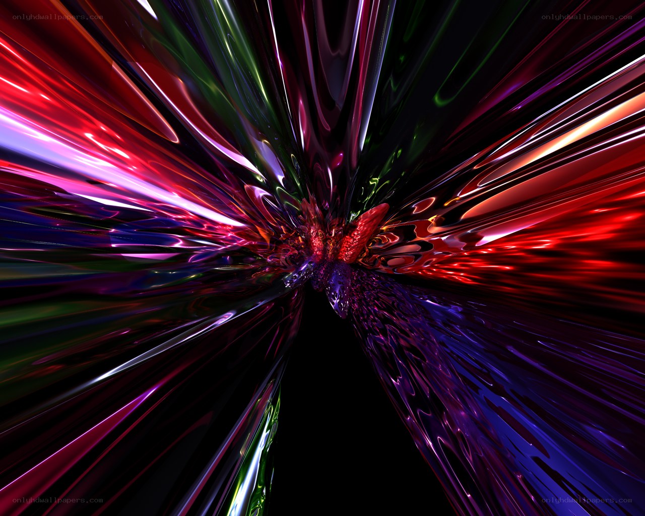 Abstract colorful light burst