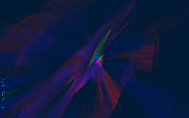 Abstract Colorful Light Burst — Blue