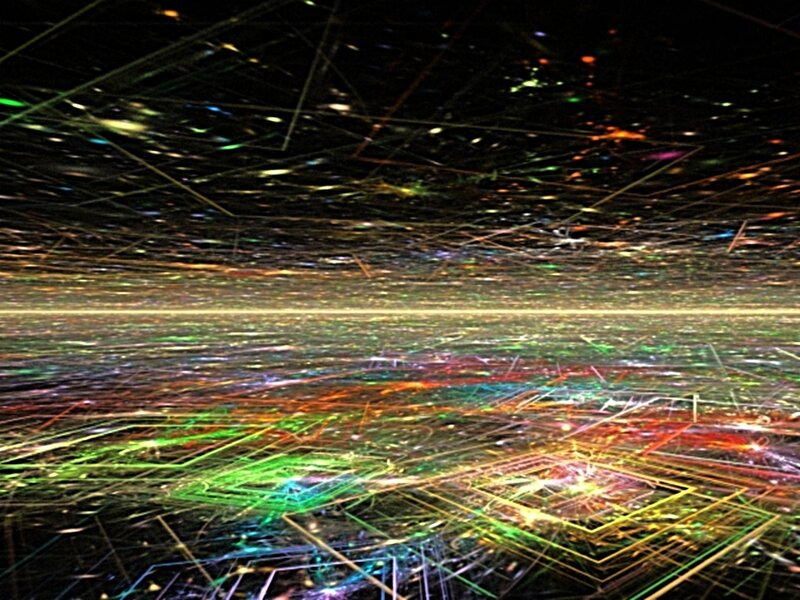 Abstract colorful light lines