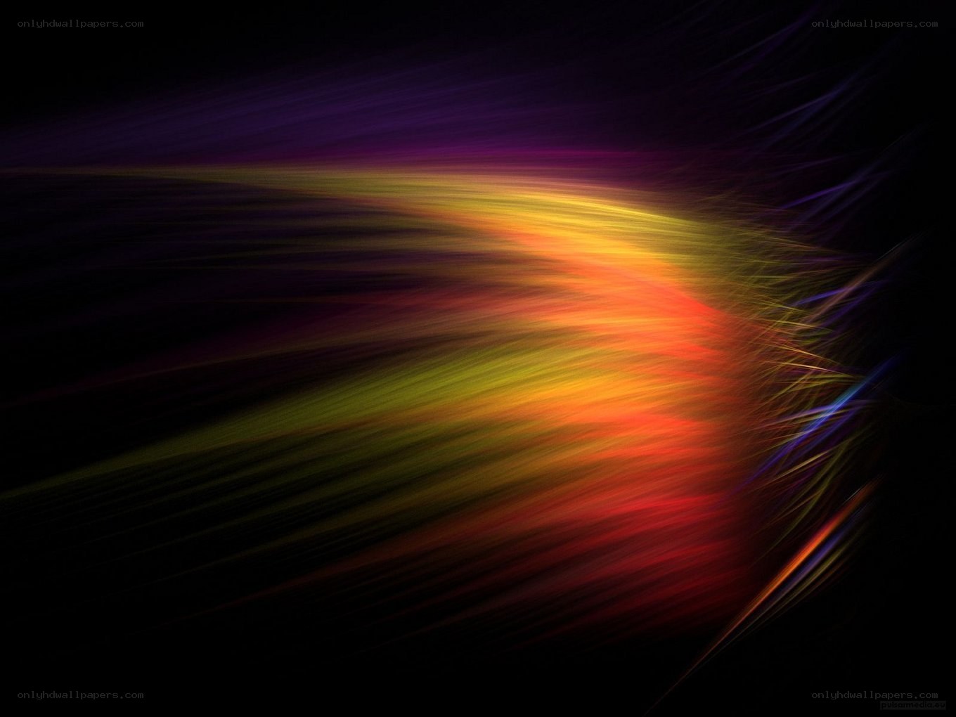 Abstract colorful light streaks
