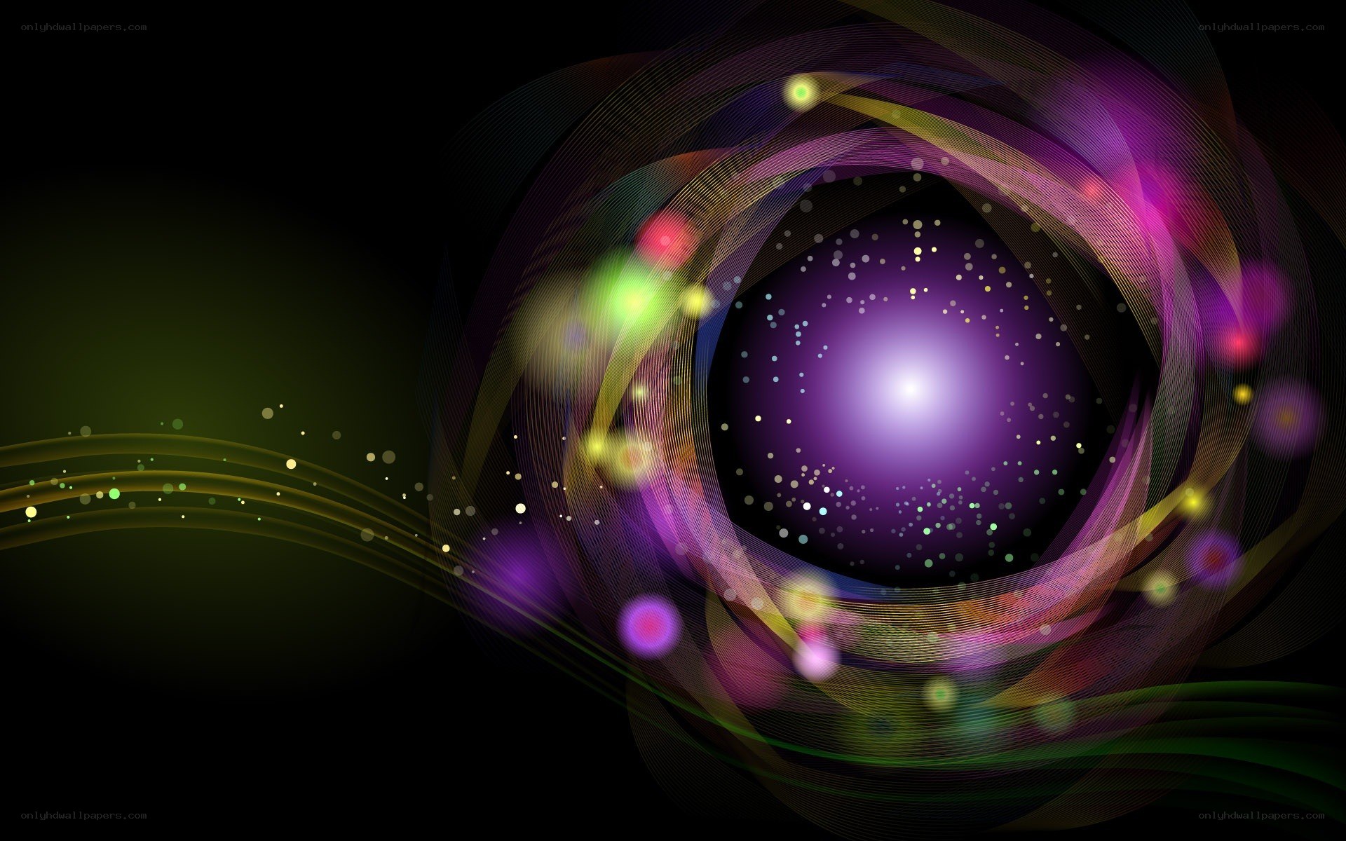 Abstract colorful light swirl