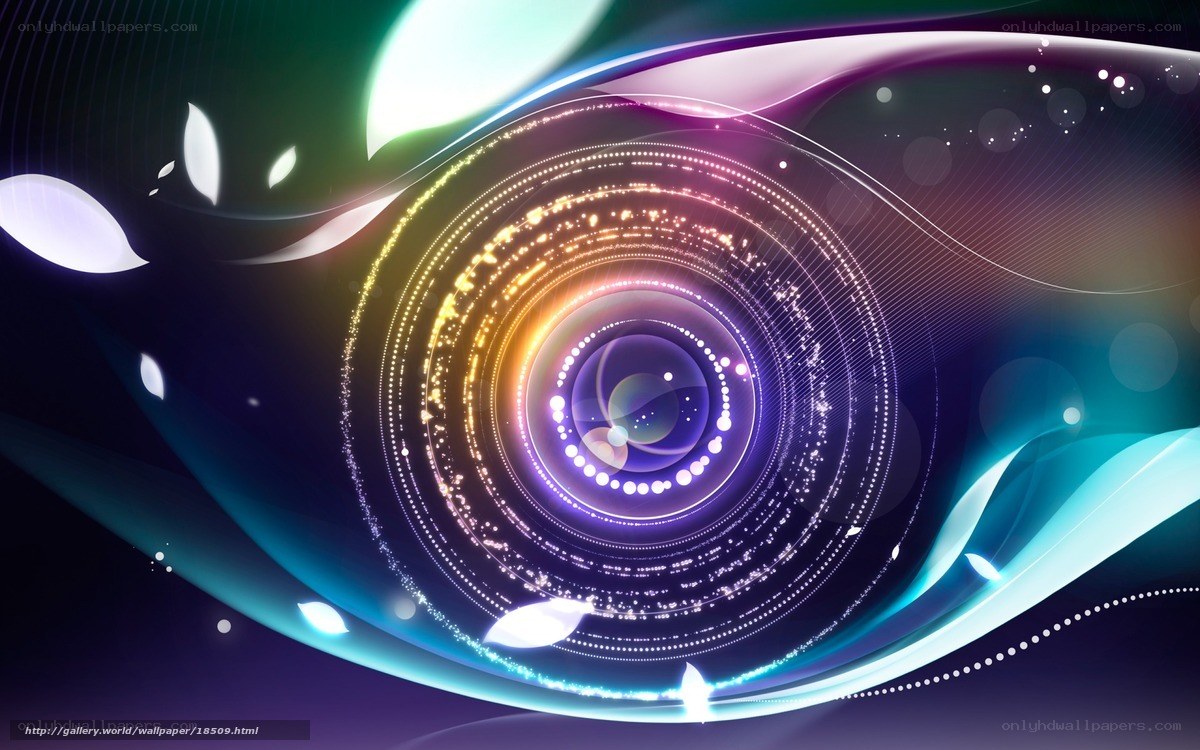 Abstract colorful light swirl