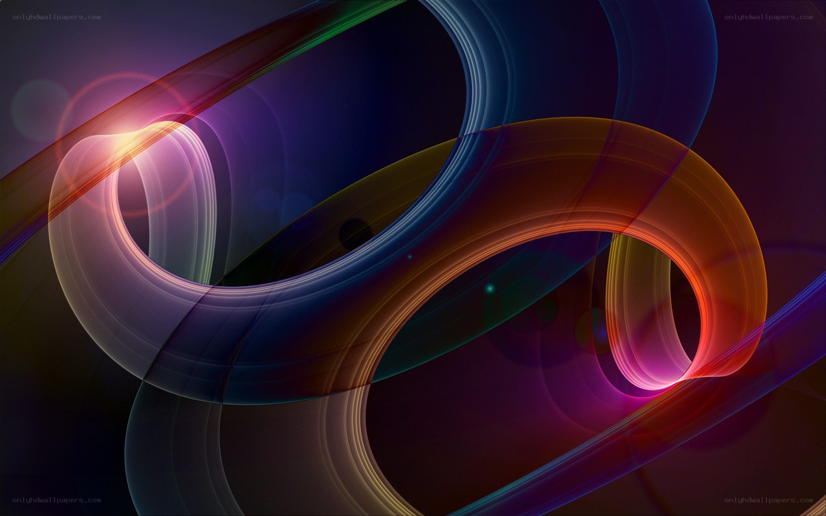 Abstract colorful light swirls