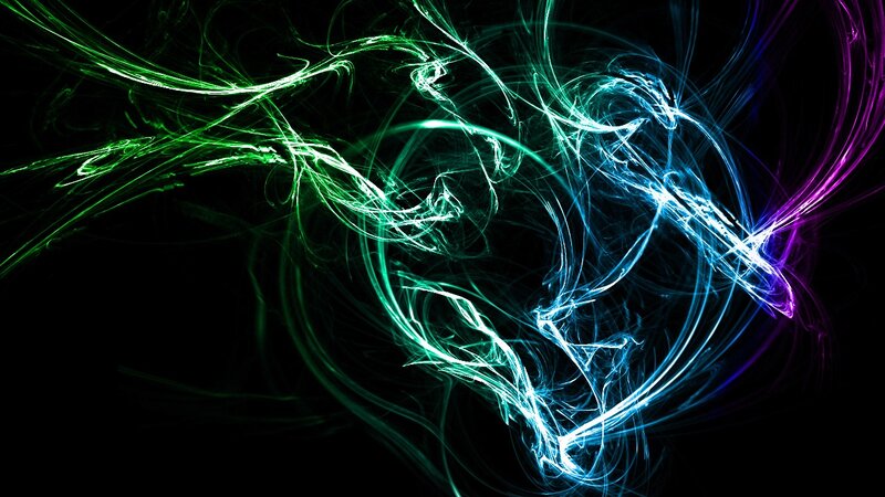 Abstract colorful light swirls