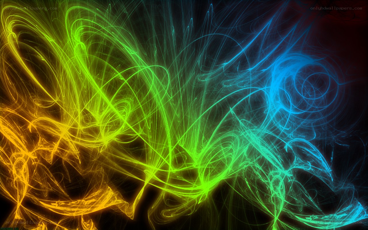 Abstract colorful light swirls