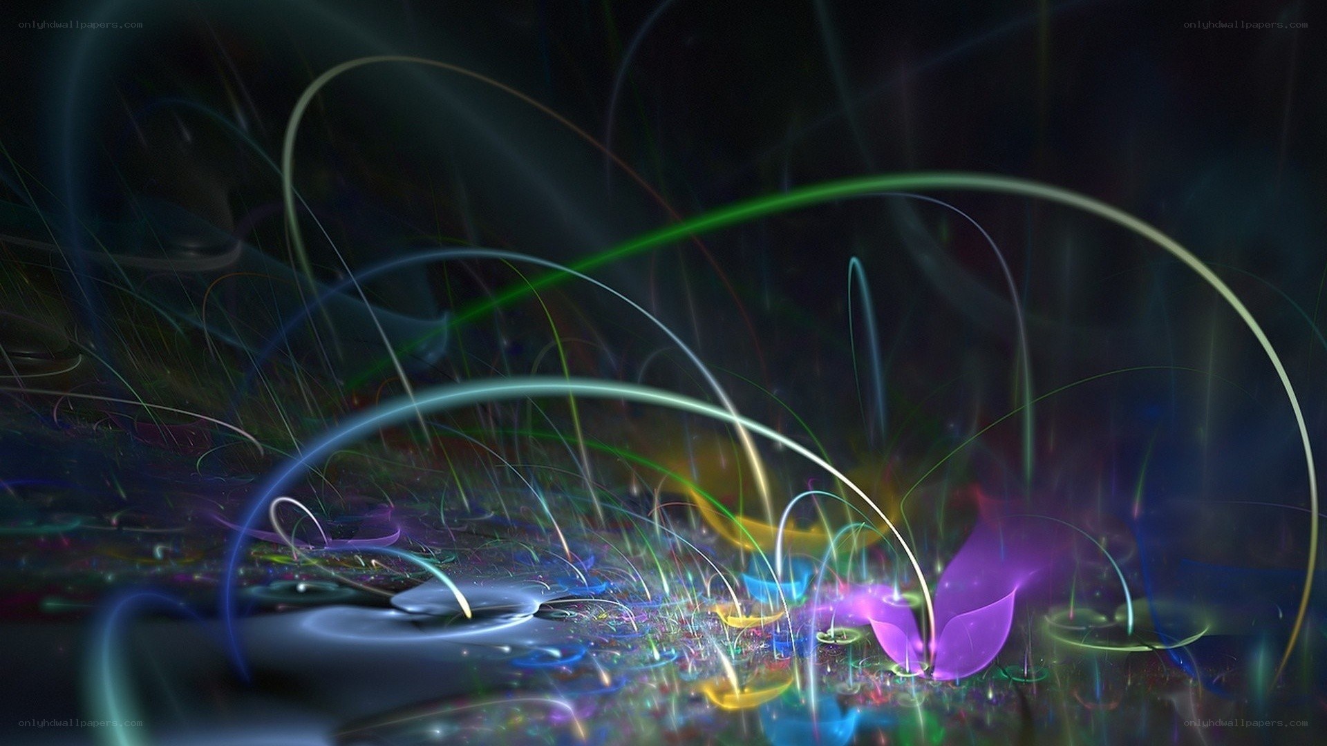 Abstract colorful light trails