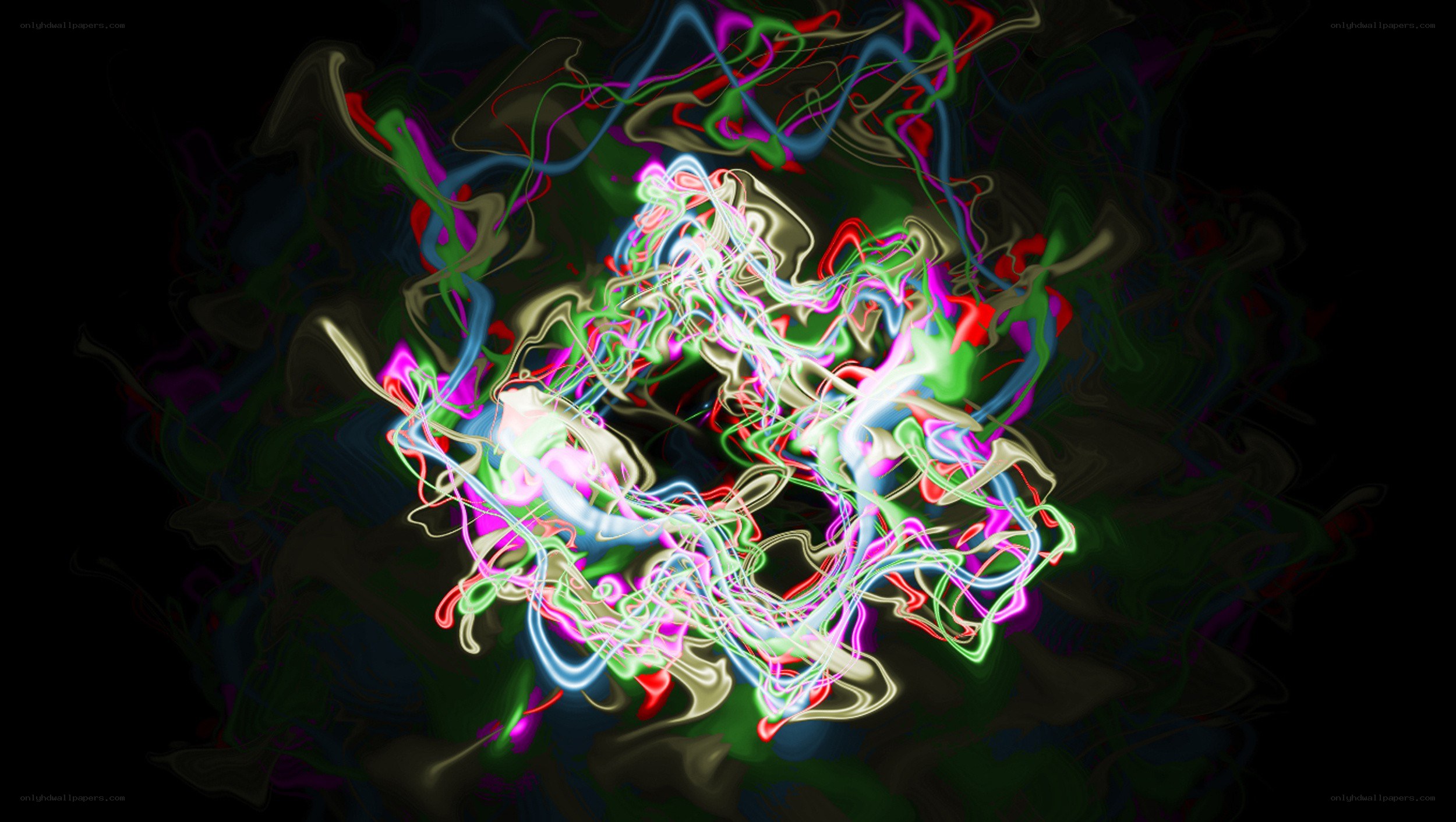 Abstract colorful light trails