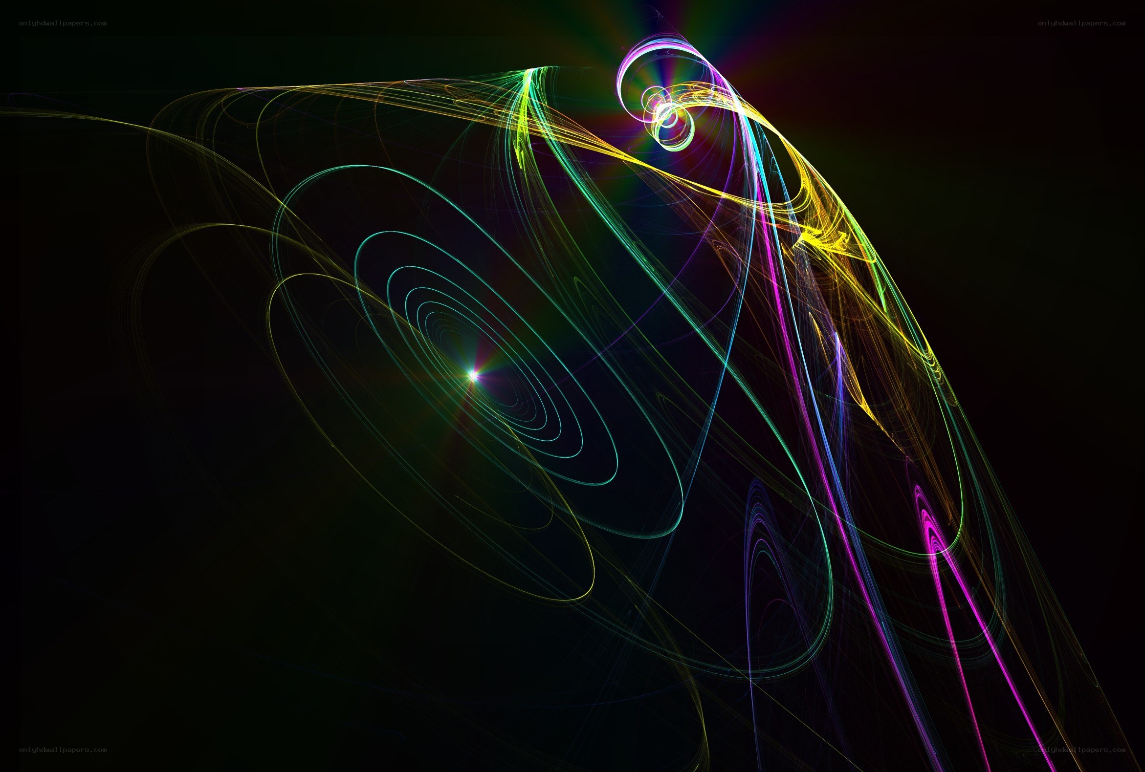 Abstract colorful light trails