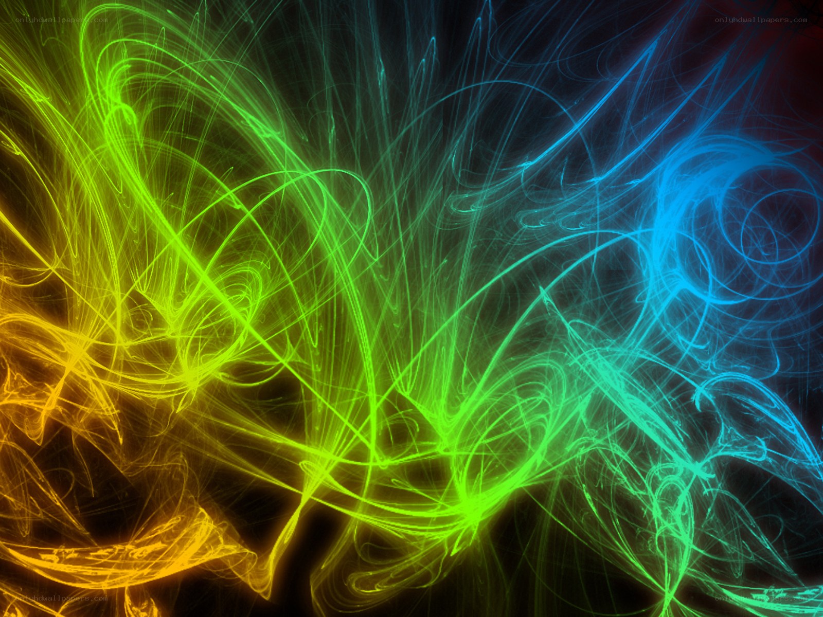 Abstract colorful light trails