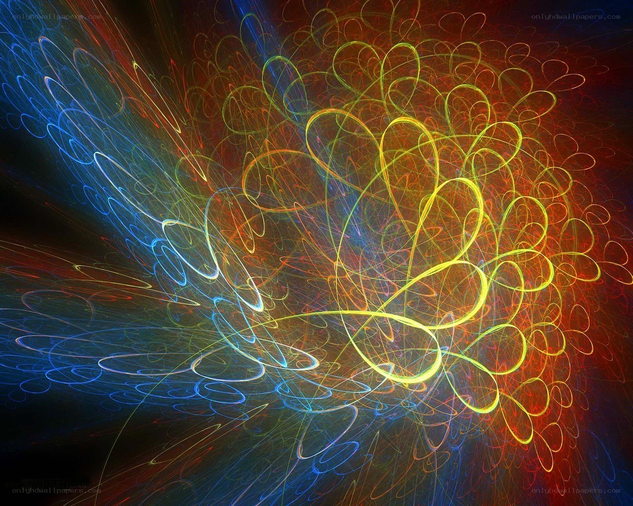 Abstract colorful light trails
