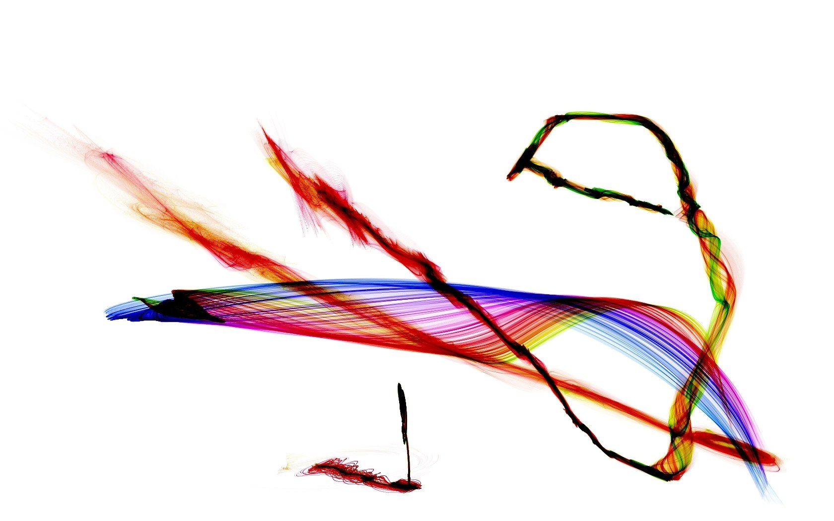 Abstract colorful light trails