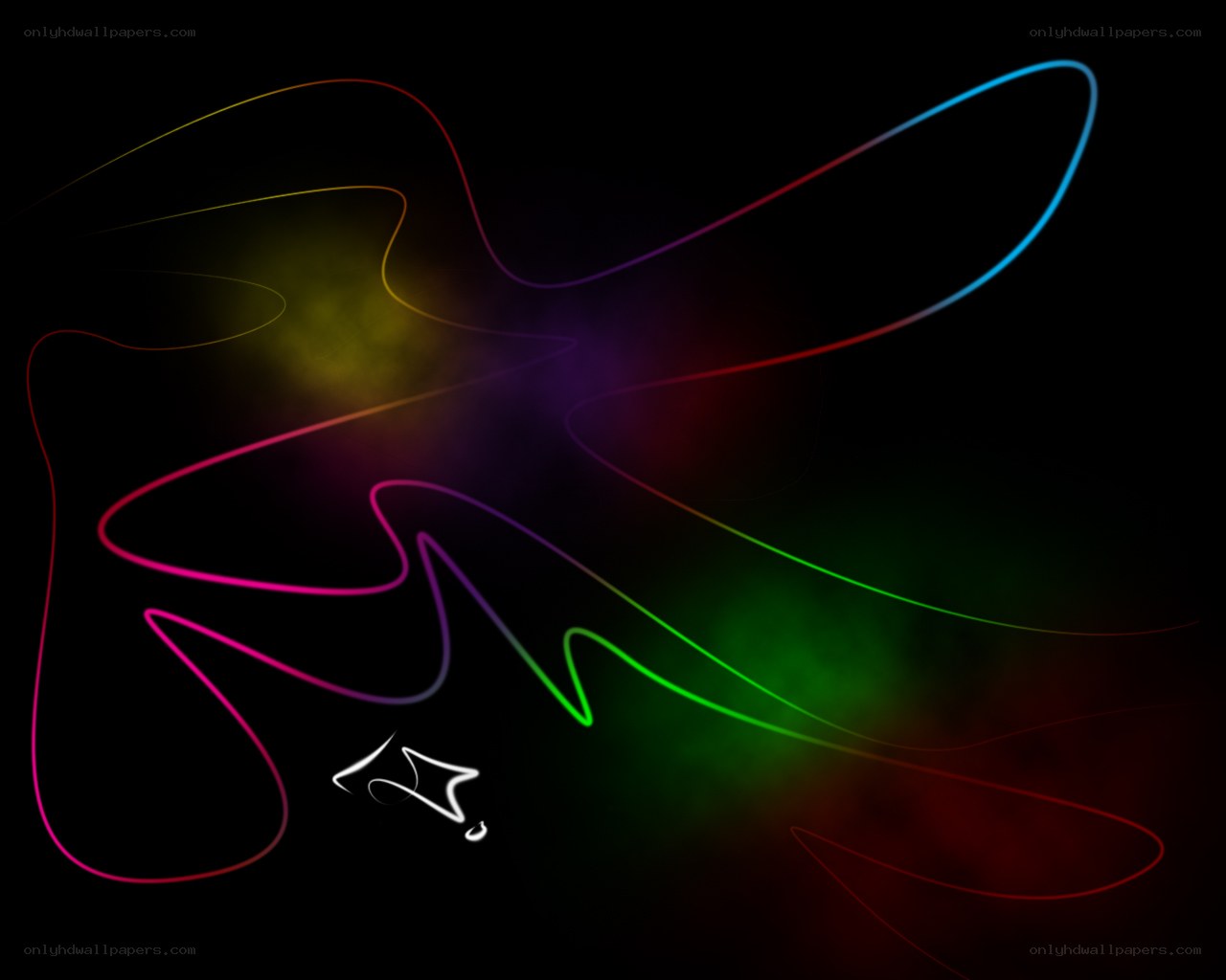 Abstract colorful light trails