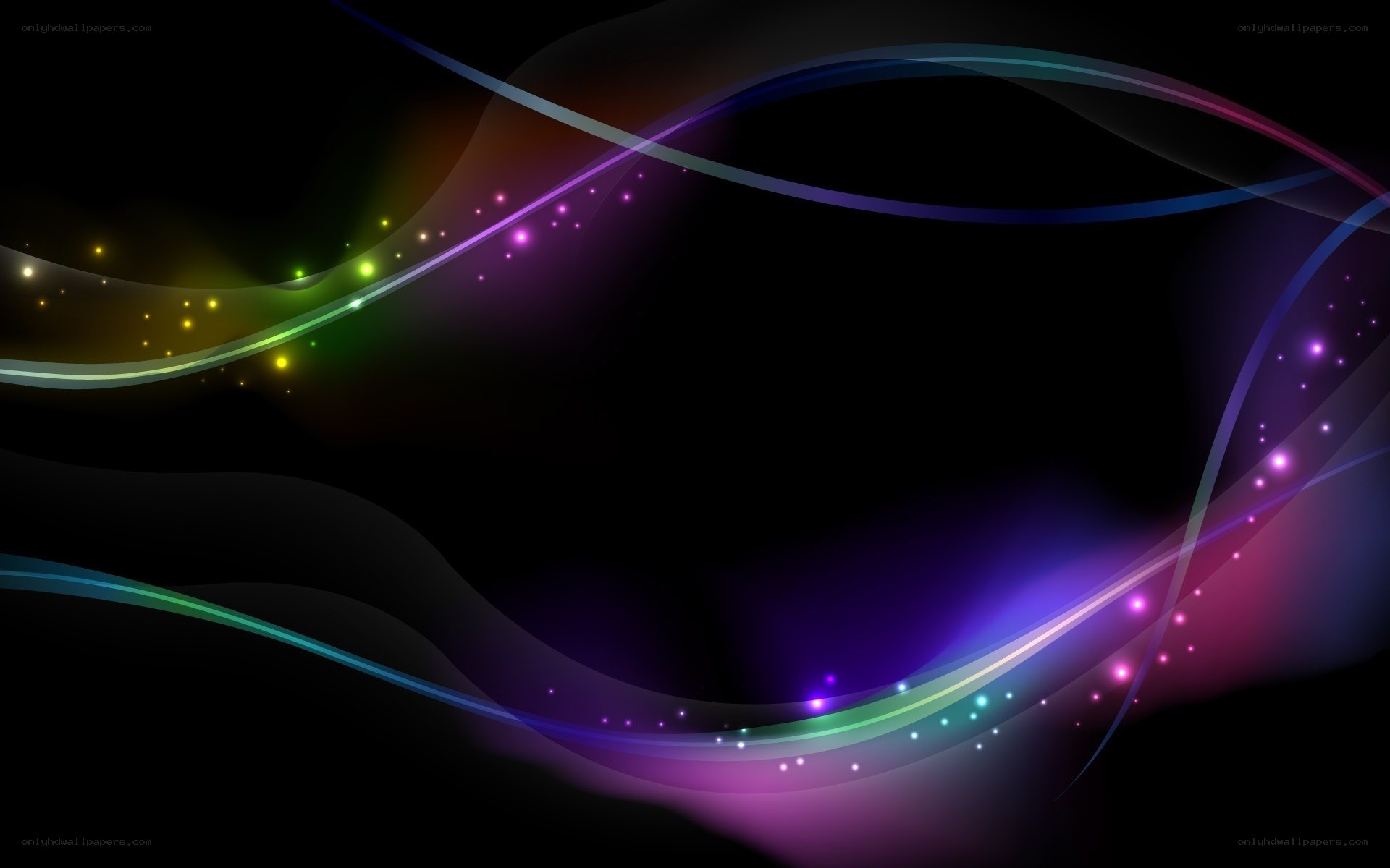 Abstract colorful light waves