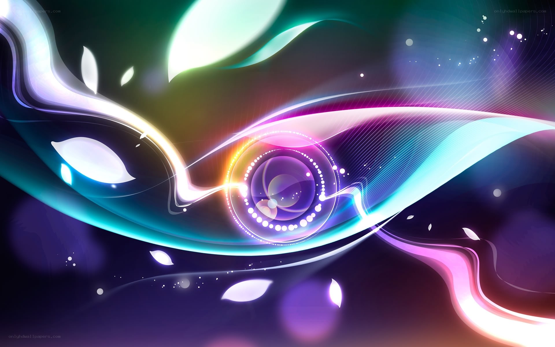 Abstract colorful light waves