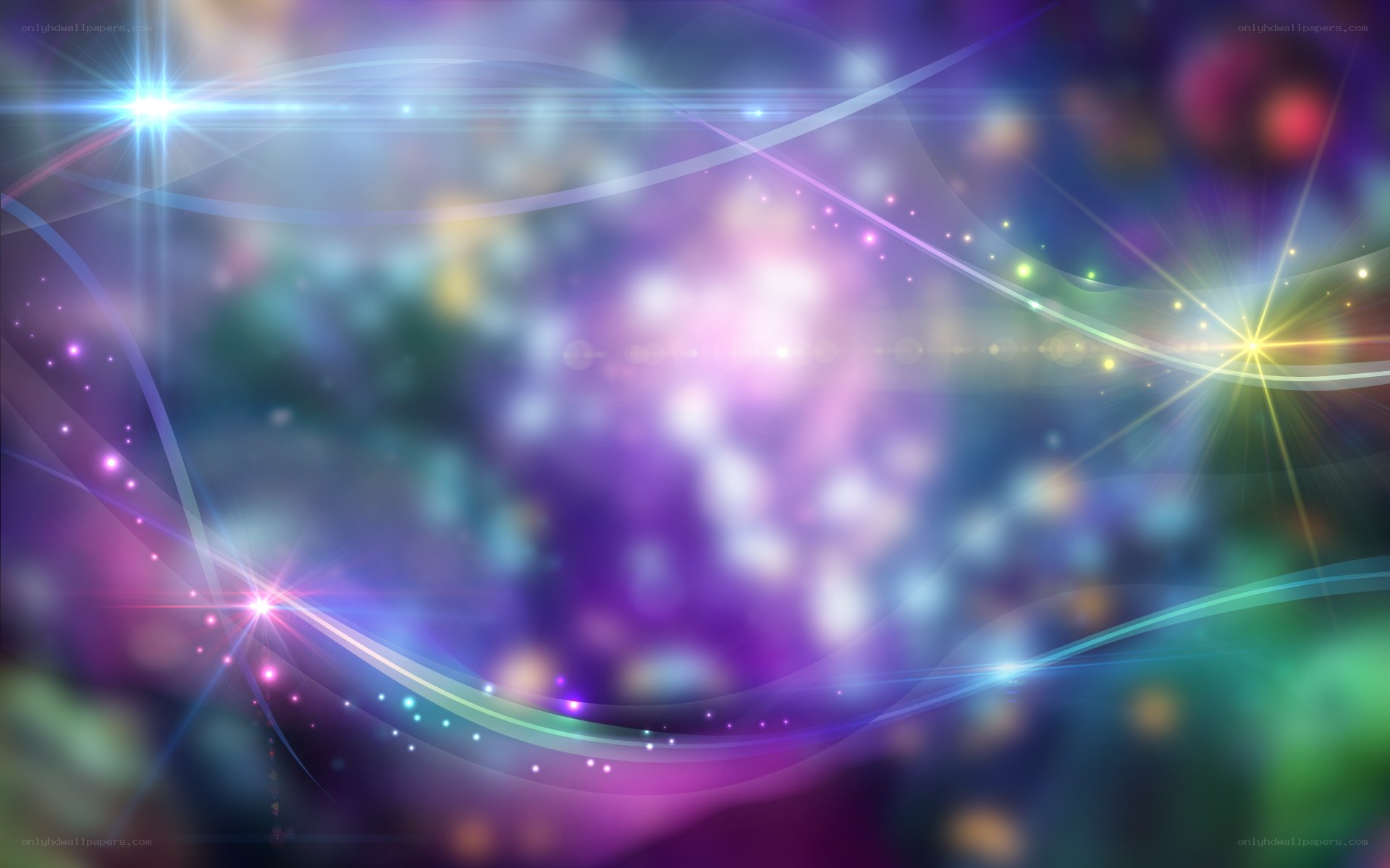 Abstract colorful light waves