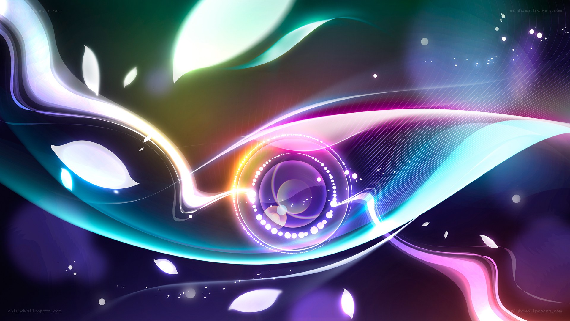 Abstract colorful light waves