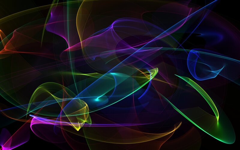 Abstract colorful light waves