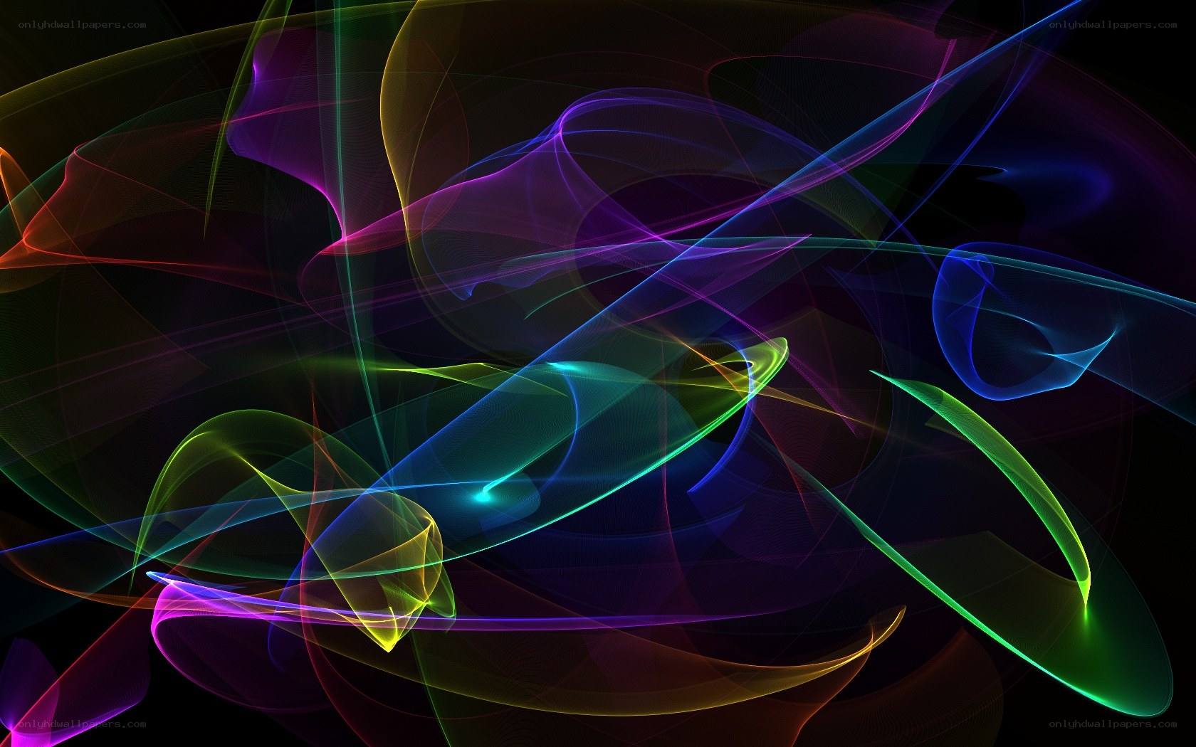Abstract colorful light waves