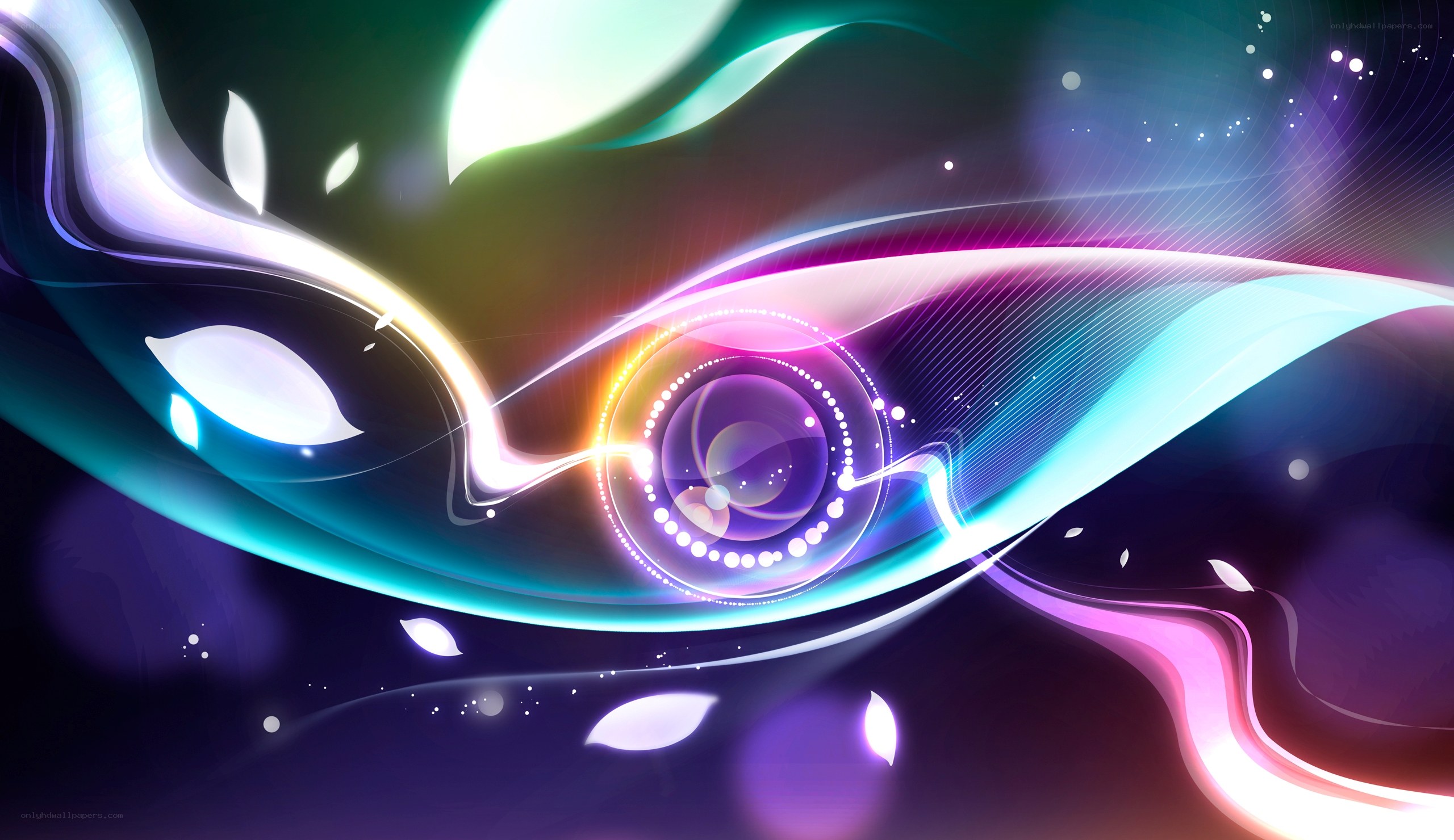 Abstract colorful light waves